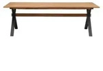 Esstisch Mark 95 x 73 x 230 cm Teakholz Aluminium Natur Schwarz