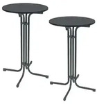 2x Stehtisch klappbar &Oslash; 70 cm H&ouml;he 110 cm Stahl Gastrotisch Partytisch Bistrotisch