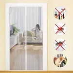 Fliegengitter Balkont&uuml;r 140x210cm Wei&szlig; Magnet Insektenschutz Ohne Bohren