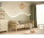 Kinderbett Dawid mit Matratze Natur lackiert 80/180 | Jugendbett