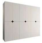 MIRJAN24 Kleiderschrank Espresso 240, Kleiderschrank, Garderobe (Farbe: Wei&szlig;,