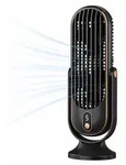 Tischventilator Akku Schwarz 5 Stufen leise | 1200 mAh, LED Display, 22 dB...