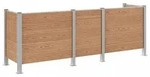 vidaXL M&uuml;lltonnenzaun Braun 315 x 85 x 115 cm Aluminium und WPC - Braun