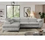 Couch, L-f&ouml;rmig ecksofa, mit Schlaffunktion und Verstellbare Kopfst&uuml;tzen,