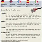 Headset-Anschlusskabel RJ geeignet f&uuml;r Yealink/Snom/Grandstream - Schwarz
