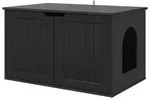 vidaXL Katzenhaus Schwarz 85 x 55 x 50,5 cm Holzwerkstoff - Schwarz
