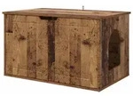 vidaXL Katzenhaus Altholz 85 x 55 x 50,5 cm Holzwerkstoff - Braun