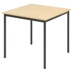 b&uuml;m&ouml; Kantinentisch Serie-V - Gr&ouml;&szlig;e: 80x80 cm, Optik: Ahorn/Schwarz - Braun