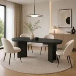 BEAUTYSOFA | Runder Ausziehbarer Esstisch PRESTIGE &Oslash; 100&ndash;180 cm,...
