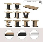 Esstisch Vicco Fenaro Schwarz/Eiche 120-160 x 80 cm ausziehbar, Model 58024 -
