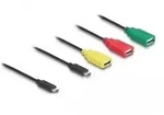 DeLOCK 4 Port USB 2.0 Kabel-Hub mit USB Type-C zu 3 x USB-A Buchse + 1 x USB-C