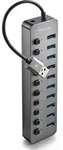 NGS IHUB 10, USB 3.2 Gen 1 (3.1 Gen 1) Type-A, USB 3.0, 5000 Mbit/s, Schwarz, 0,18 m,