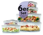 GOURMETmaxx Glas-Frischhaltedosen Klick-it mit Mikrowellenventil - 12-tlg. -...