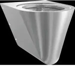 KWC AR T-WC, CAMPUS, Edelstahl, wandh&auml;ngend, 360x353x500 mm, ohne Sitz - Silber
