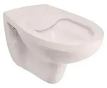 Calmwaters&reg; H&auml;nge WC sp&uuml;lrandlos in Pergamon, Wand-WC mit Abgang waagerecht,