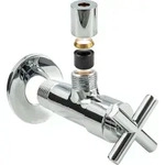 tecuro Design Eck-Ventil mit Kreuzgriff 1/2 Zoll Wandanschluss Messing...