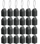 Adventskalender Papph&auml;user,24 Stk., 9x4,5x4,5cm,MIX - Schwarz