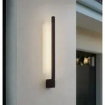 Lindby LED-Wandleuchte Neano, 60cm, schwarz, Metall, IP54 - Schwarz