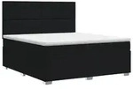 vidaXL Boxspringbett mit Matratze Schwarz 140 x 190 cm Stoff - Schwarz