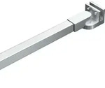 vidaXL Duschwand-Stabilisierungsstange Edelstahl 47,5 cm - Silber