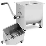 Manueller Mixer f&uuml;r Fleisch- und Wurstf&uuml;llung, Stahl, 16 l - Silber