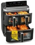 GOURMETmaxx Hei&szlig;luftfritteuse XXL 3-fach Airfryer 17L Sichtfenster Touch...