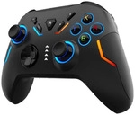 Wireless Gaming Controller f&uuml;r PC / Android / Switch RGB 6 Achsen Turbo Makro -