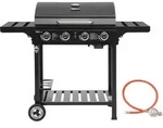 Royal Gourmet Gasgrill 4 Brenner, 12 kW BBQ-Gasgrill Grillwagen mit...