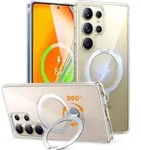 H&uuml;lle f&uuml;r Samsung Galaxy S25 Ultra mit 360&deg; Magnet-Standring, Milit&auml;rschutz,