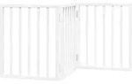 vidaXL 3-tlg. Hundetor Faltbar Wei&szlig; 150 cm Pappelholz - Wei&szlig;