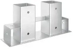 vidaXL Hilfsmittel f&uuml;r Holzstapel 12 Stk. Silber 34 x 10 x 15 cm Stahl - Silber