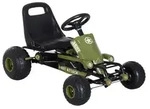 HOMCOM Go Kart Tretauto Kinderfahrzeug Pedalfahrzeug mit Handbremse Kinder Gr&uuml;n -