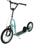 HOMCOM Kinderroller ab 5 jahre Tretroller Scooter Luftreifen verstellbar Blau - Blau