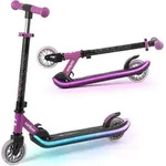 Zweirad-Roller mit leuchtendem LED-Trittbrett Cariboo LEDStar - Rosa