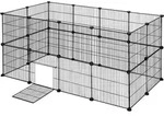 EUGAD Freigehege f&uuml;r Kleintiere 72cm hoch Indoor&drau&szlig;en, Metallgitter...
