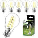 LUMILED A60 E27 LED Lampen 6 St&uuml;ck, 8W (ersetzt 75W), 1055 lm Classic klares