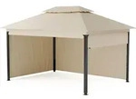 Blumfeldt Grandezza Cortina Pavillon 3x4 &ndash; Stahlrahmen, Aufrollbare...