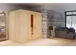 Karibu Sauna Innensauna Bodin Fronteinstieg Ofen 9 kW integr. Strg 210x165x202 cm mit