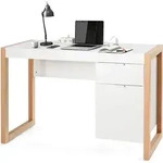 COSTWAY Schreibtisch mit Schubladen & Aufbewahrungsschrank, Computertisch mit...