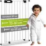 BOMI&reg; T&uuml;rschutzgitter Extrahoch 73-161 cm | Ohne Bohren | 90&deg;...