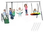 AIYAPLAY Schaukelgestell 5 in 1 h&ouml;henverstellbar Kinderschaukel Set mit...