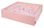KiddyMoon B&auml;llebad Kinder Quadrat 120x30cm mit 200 Bunte B&auml;lle &empty;7cm -...