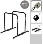Premium Dip Barren pulverbeschichtet + Resistance-Band und Grip Tape