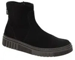 Gabor Damen Stiefeletten 8008 schwarz Veloursleder Zip Boots kn&ouml;chelhoch mit