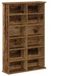 vidaXL CD Regal Altholz 60 x 17 x 92 cm Holzwerkstoff - Braun
