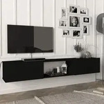 Fernsehschrank &rsquo;Paltamo&rsquo; 180x31x29,5cm Schwarz - Schwarz