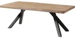 MASSIVMOEBEL24 Baumtisch Mango 200x100x76 beige lackiert / A-Gestell anthrazit...