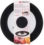 Alpina Glasdeckel mit Silikonrand 16/18/20 Cm