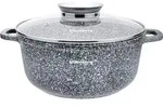 Topf mit Marmorbeschichtung 3,3L 22cm KLAUSBERG KB-7521 - Grau