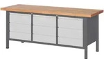 STIER H&ouml;henverstellbare Werkbank Premium mit 9 Schubladen BxTxH...
